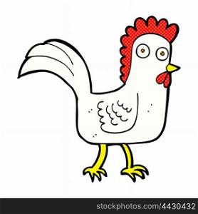 retro comic book style cartoon chicken