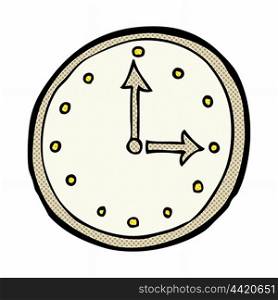 retro comic book style cartoon clock symbol