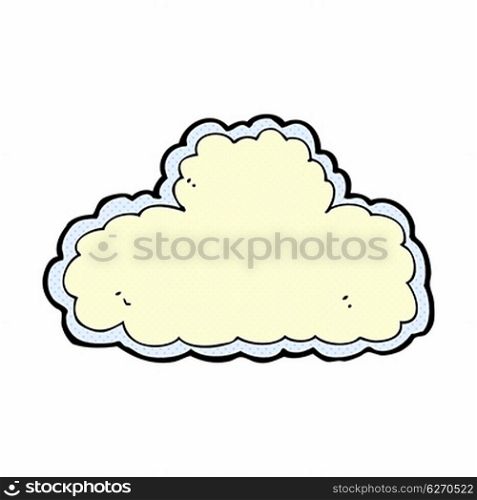 retro comic book style cartoon cloud symbol