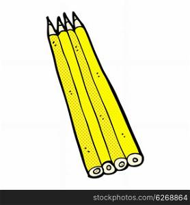 retro comic book style cartoon colored pencils