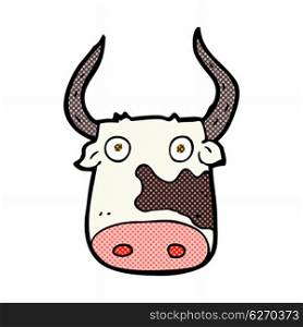 retro comic book style cartoon cow