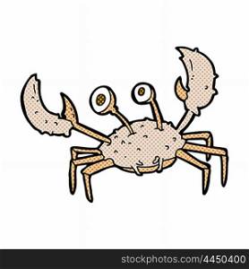 retro comic book style cartoon crab