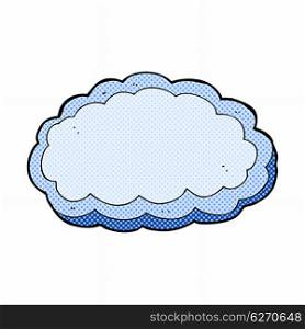 retro comic book style cartoon decorative cloud