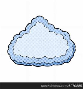 retro comic book style cartoon decorative cloud