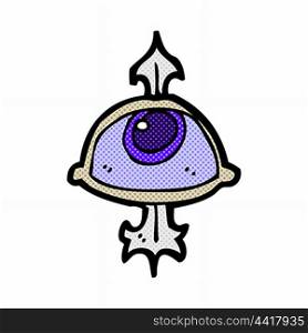 retro comic book style cartoon eye symbol