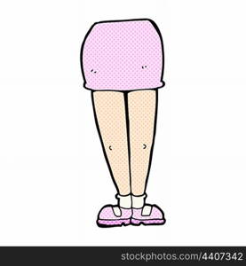retro comic book style cartoon female legs