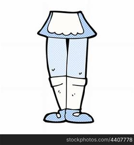 retro comic book style cartoon female legs