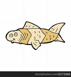 retro comic book style cartoon funny fish