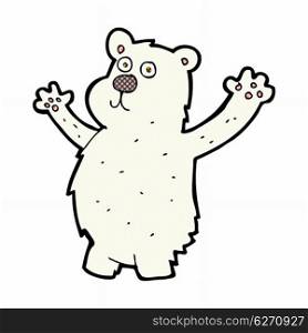 retro comic book style cartoon funny polar bear