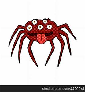 retro comic book style cartoon gross halloween spider