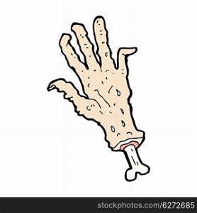 retro comic book style cartoon gross severed hand