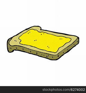retro comic book style cartoon honey on toast