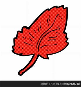 retro comic book style cartoon leaf symbol
