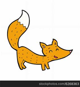 retro comic book style cartoon little fox