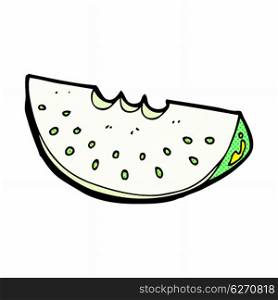 retro comic book style cartoon melon slice