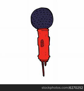 retro comic book style cartoon microphone