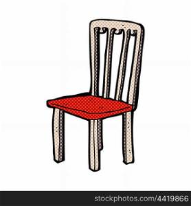 retro comic book style cartoon old chair