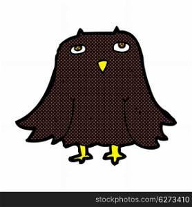 retro comic book style cartoon owl