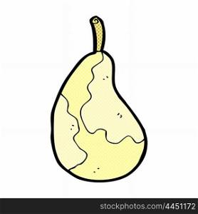 retro comic book style cartoon pear