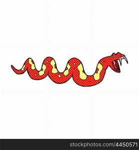 retro comic book style cartoon poisonous snake