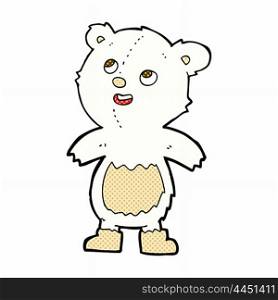 retro comic book style cartoon polar bear