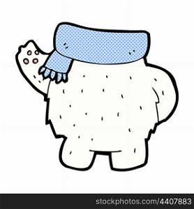 retro comic book style cartoon polar bear body (mix and match or add own photos)