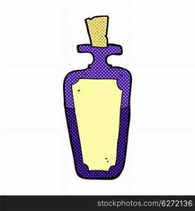 retro comic book style cartoon potion bottle