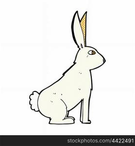 retro comic book style cartoon rabbit