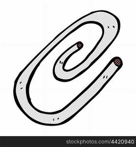 retro comic book style cartoon red paperclip