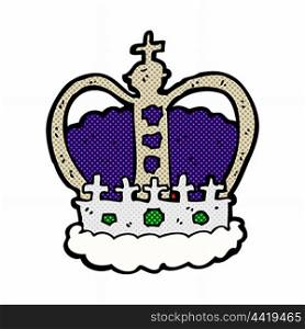 retro comic book style cartoon royal crown