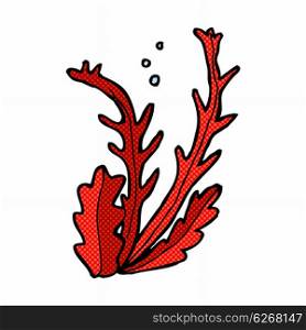 retro comic book style cartoon seaweed