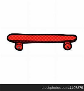 retro comic book style cartoon skateboard