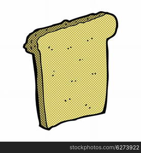 retro comic book style cartoon slice of bread