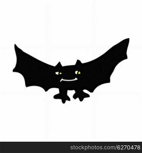 retro comic book style cartoon spooky vampire bat