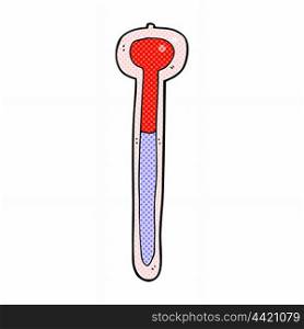 retro comic book style cartoon thermometer