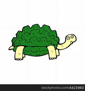 retro comic book style cartoon tortoise