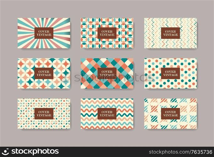 Retro design wallpapers banners, flyers and posters with abstract shapes, memphis geometric flat style.