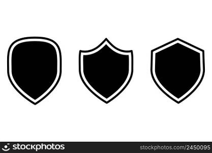 Retro flat set with black shields. Frame template. Old badge, label, logo template. Vector illustration. stock image. EPS 10.. Retro flat set with black shields. Frame template. Old badge, label, logo template. Vector illustration. stock image. 