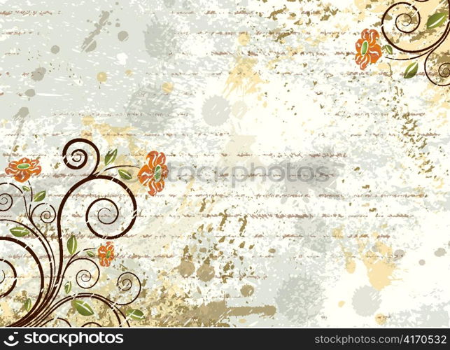 retro floral background vector illustration