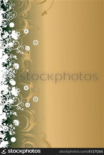 retro floral background with circles vector illustration