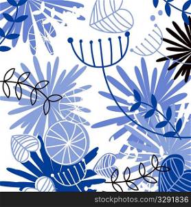 Retro floral pattern background