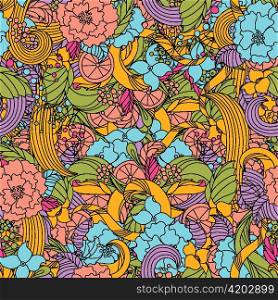 retro floral pattern vector illustration