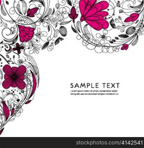 retro floral vector illustration