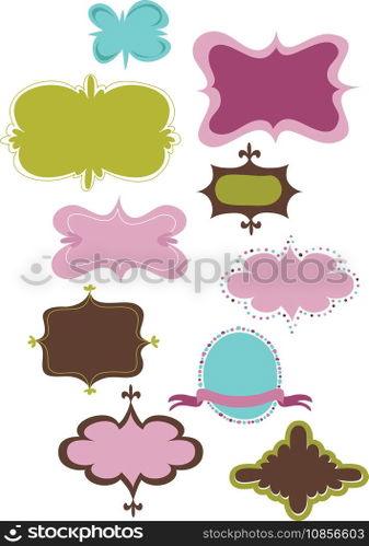 Retro frames vector image