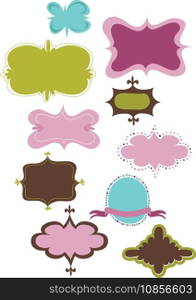 Retro frames vector image
