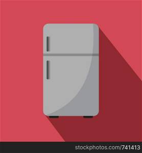 Retro fridge icon. Flat illustration of retro fridge vector icon for web design. Retro fridge icon, flat style