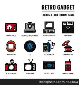 retro gadget, pixel perfect icon, isolated on white background
