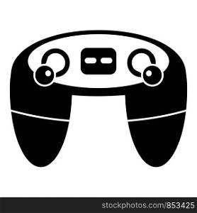 Retro game controller icon. Simple illustration of retro game controller vector icon for web design isolated on white background. Retro game controller icon, simple style