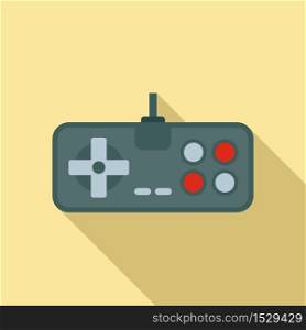 Retro game joystick icon. Flat illustration of retro game joystick vector icon for web design. Retro game joystick icon, flat style