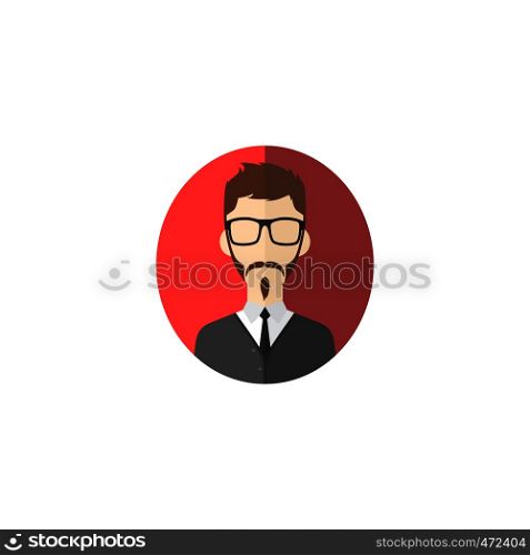 retro gentleman avatar portrait profile picture icon vector. retro gentleman avatar portrait profile picture icon